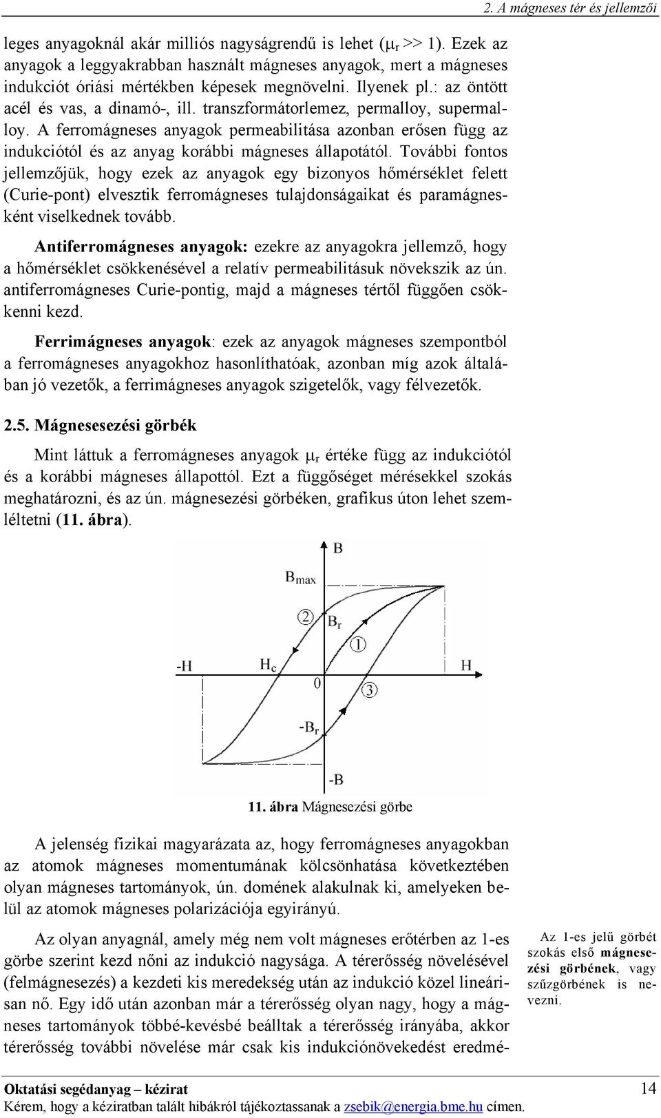 A ferromágneses anyagok permeabilitása azonban erősen függ az indukciótól és az anyag korábbi mágneses állapotától.