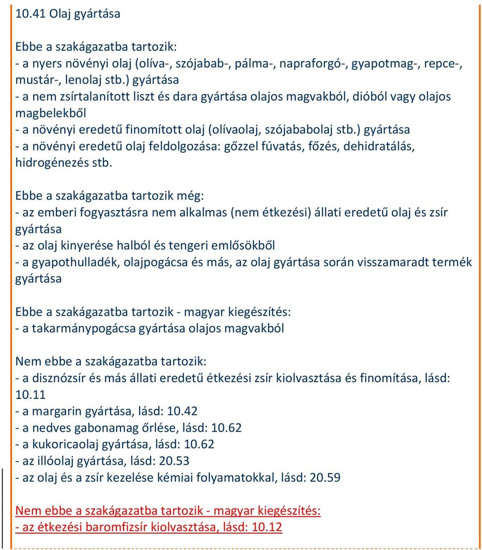 ) gyártása a növényi eredetű olaj feldolgozása: gőzzel fúvatás, főzés, dehidratálás, hidrogénezés stb.