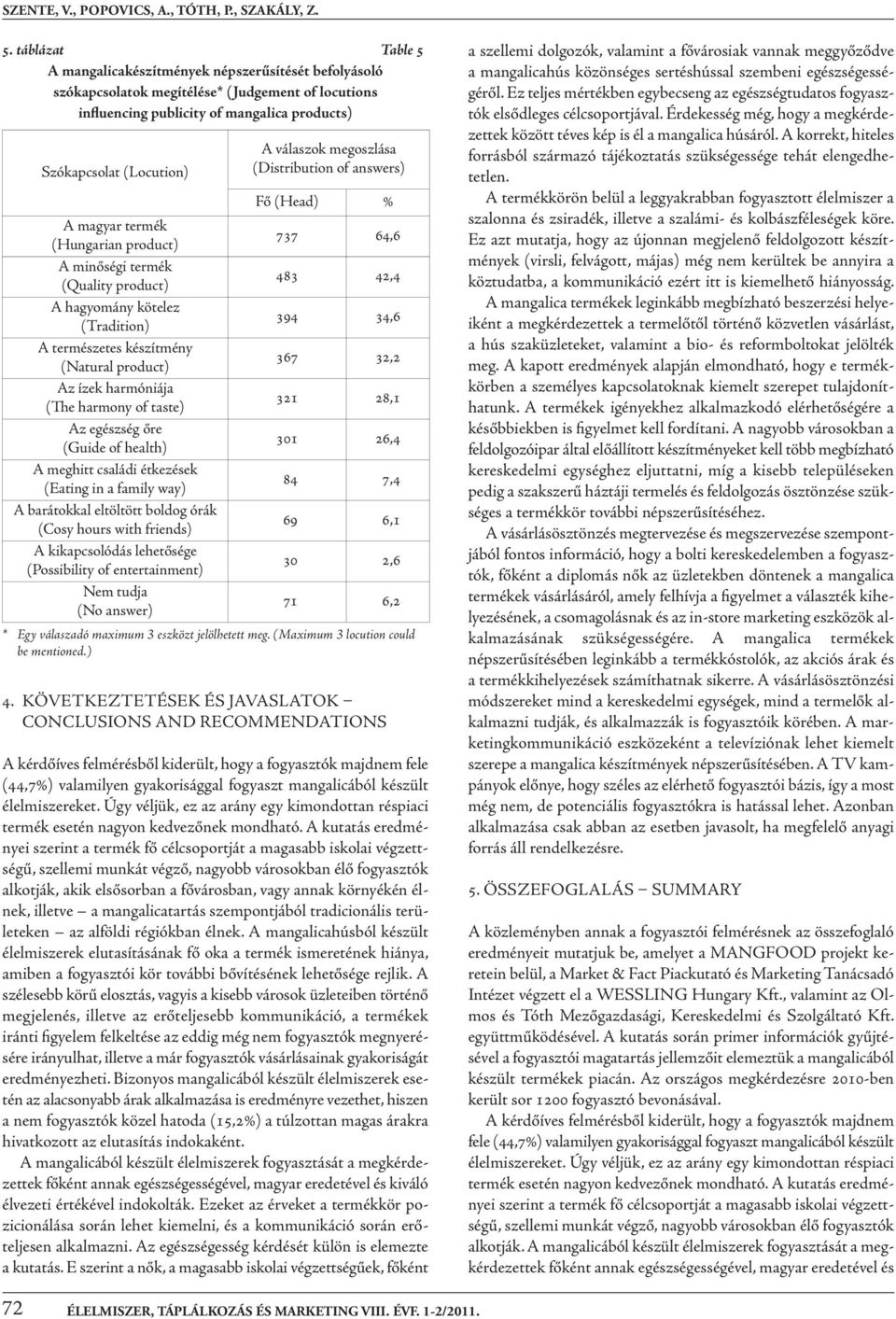 termék (Hungarian product) A minőségi termék (Quality product) A hagyomány kötelez (Tradition) A természetes készítmény (Natural product) Az ízek harmóniája ( e harmony of taste) Az egészség őre