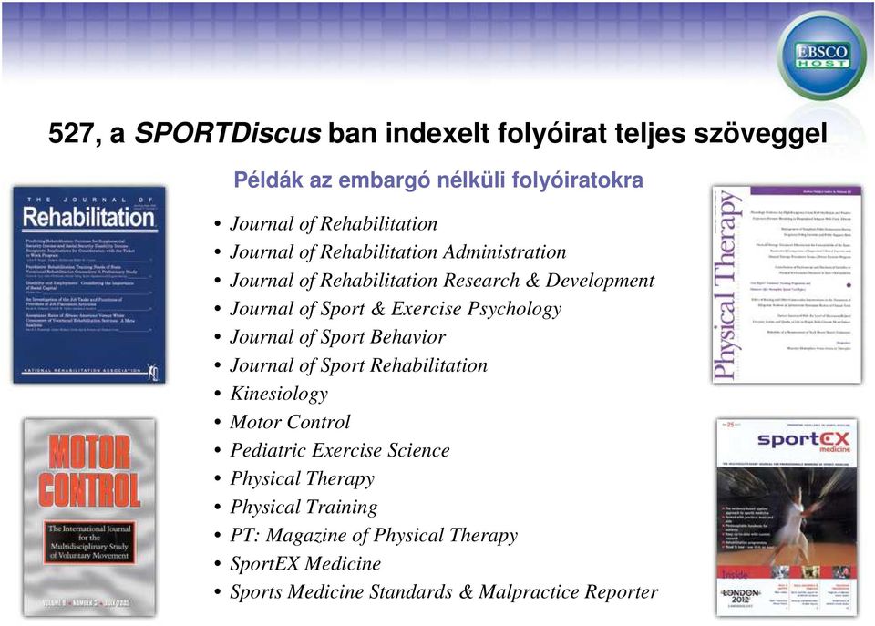 Psychology Journal of Sport Behavior Journal of Sport Rehabilitation Kinesiology Motor Control Pediatric Exercise Science