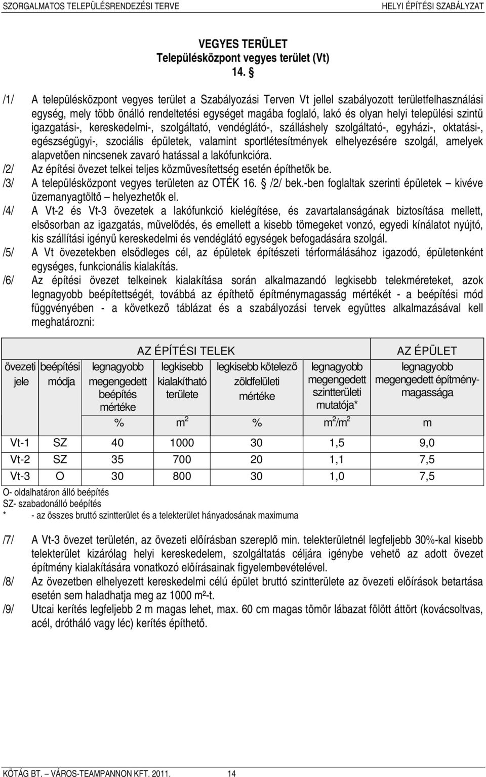 szintű igazgatási-, kereskedelmi-, szolgáltató, vendéglátó-, szálláshely szolgáltató-, egyházi-, oktatási-, egészségügyi-, szociális épületek, valamint sportlétesítmények elhelyezésére szolgál,