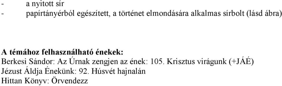 énekek: Berkesi Sándor: Az Úrnak zengjen az ének: 105.