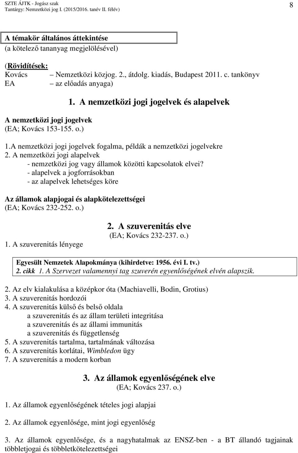 A nemzetközi jogi alapelvek - nemzetközi jog vagy államok közötti kapcsolatok elvei?