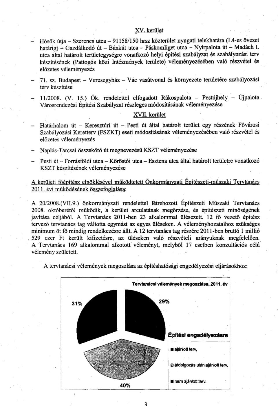 (V. 15.) Ök. rendelettel elfogadott Rákospalota - Pestújhely - Újpalota Városrendezési Építési Szabályzat részleges módosításának véleményezése XVn.