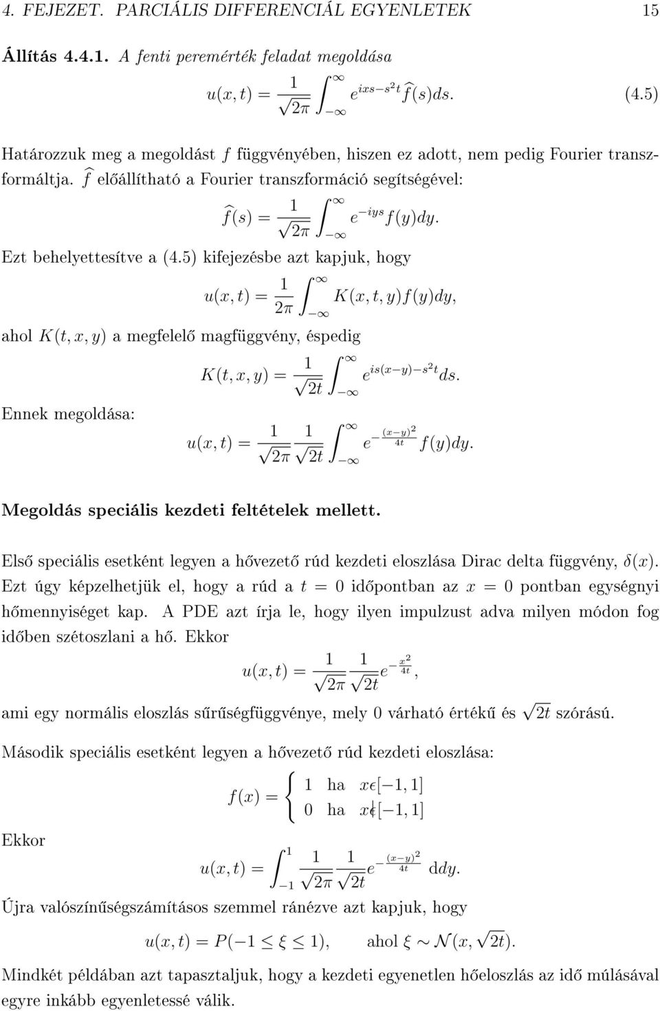 Ezt behelyettesítve a (4.