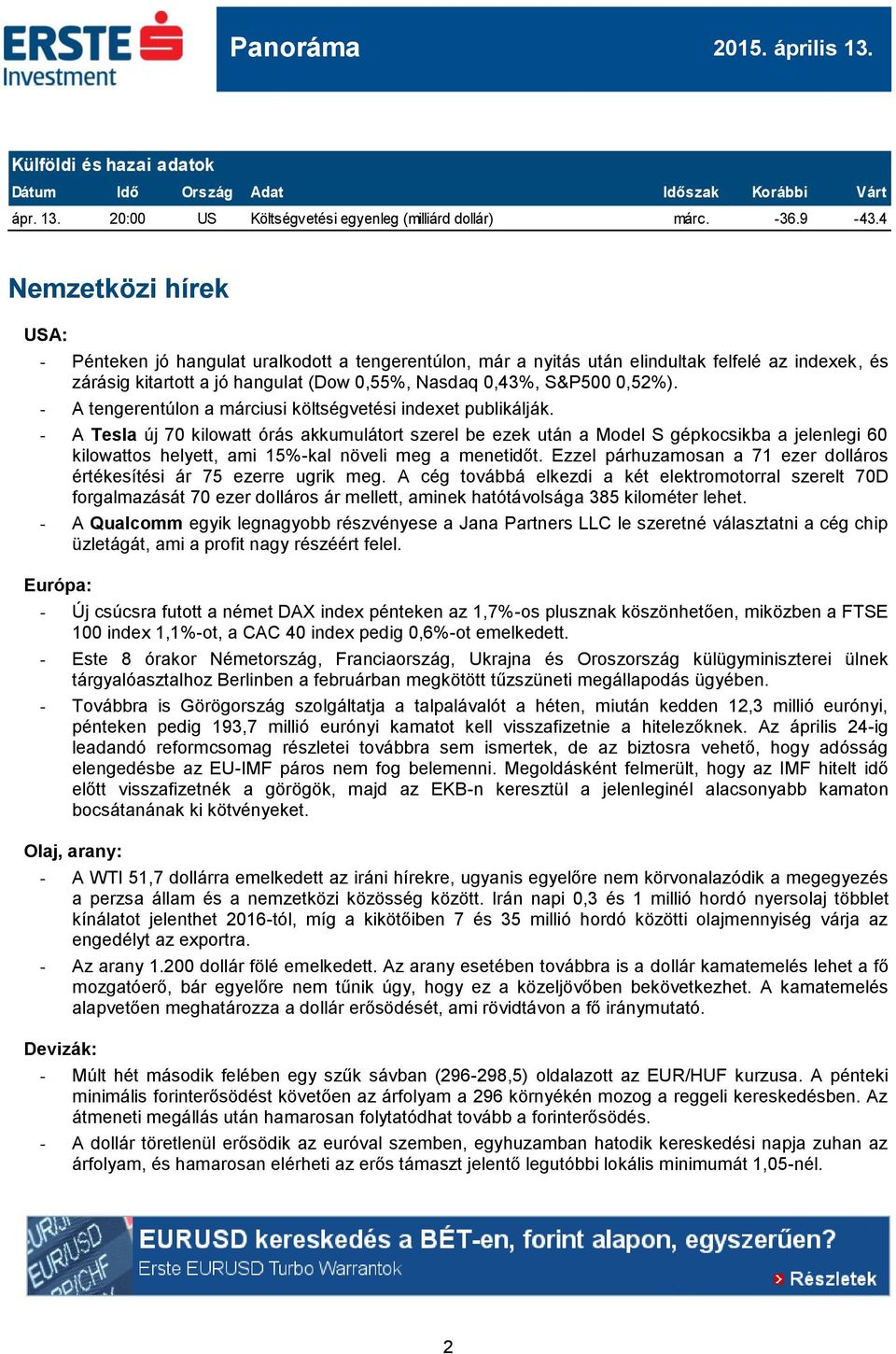 - A tengerentúlon a márciusi költségvetési indexet publikálják.
