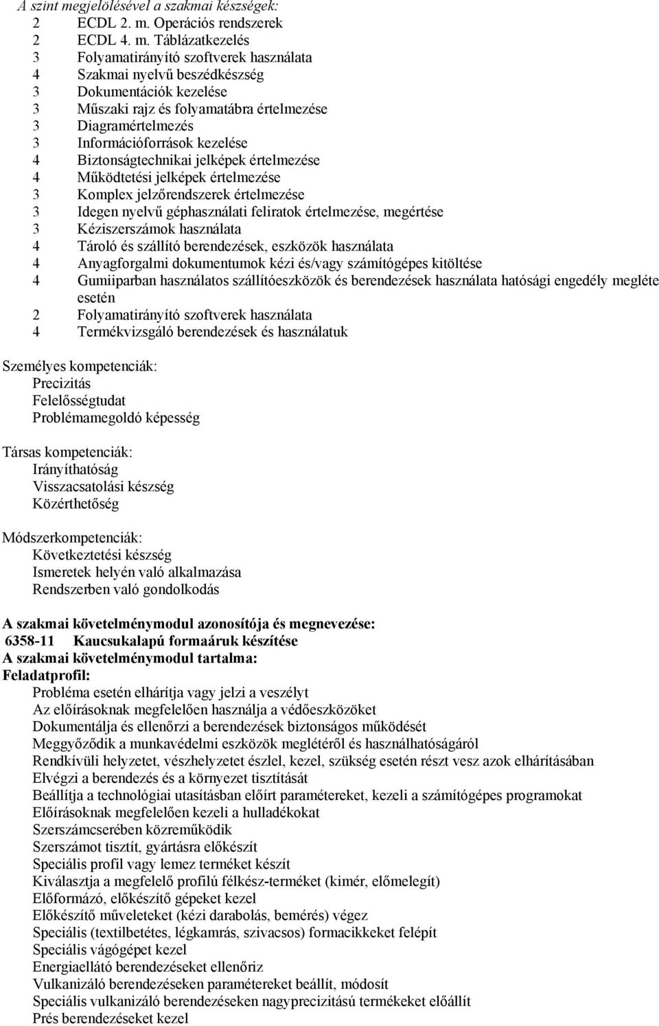 Operációs rendszerek 2 ECDL 4. m.