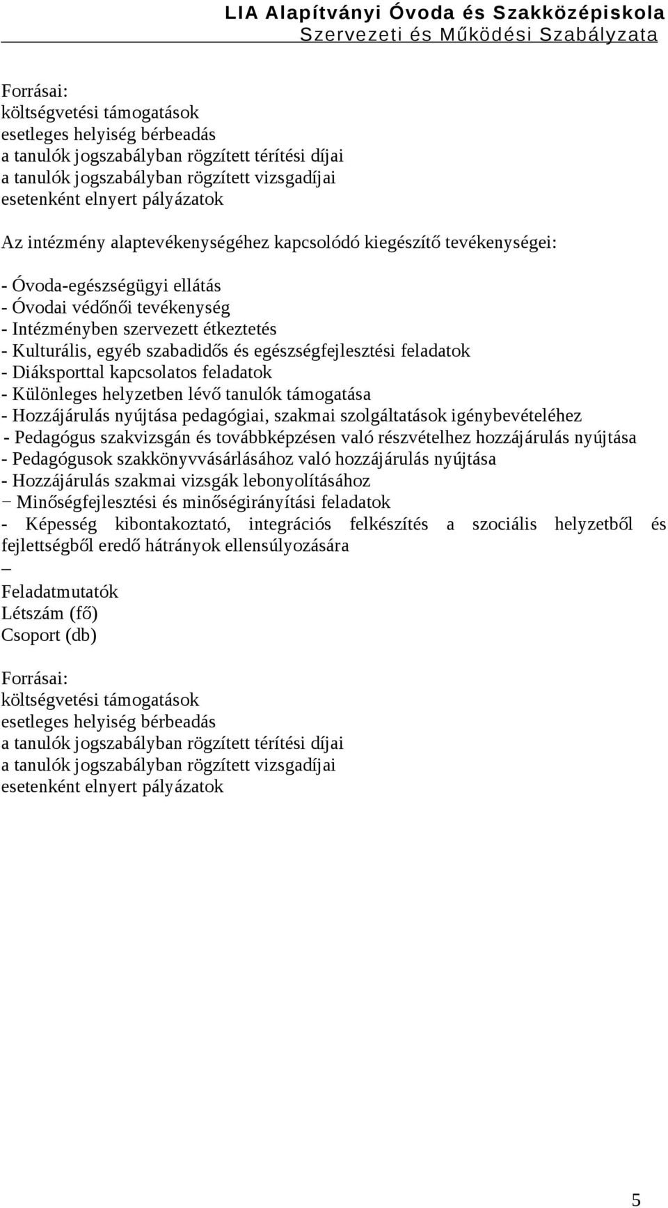 egészségfejlesztési feladatok - Diáksporttal kapcsolatos feladatok - Különleges helyzetben lévő tanulók támogatása - Hozzájárulás nyújtása pedagógiai, szakmai szolgáltatások igénybevételéhez -