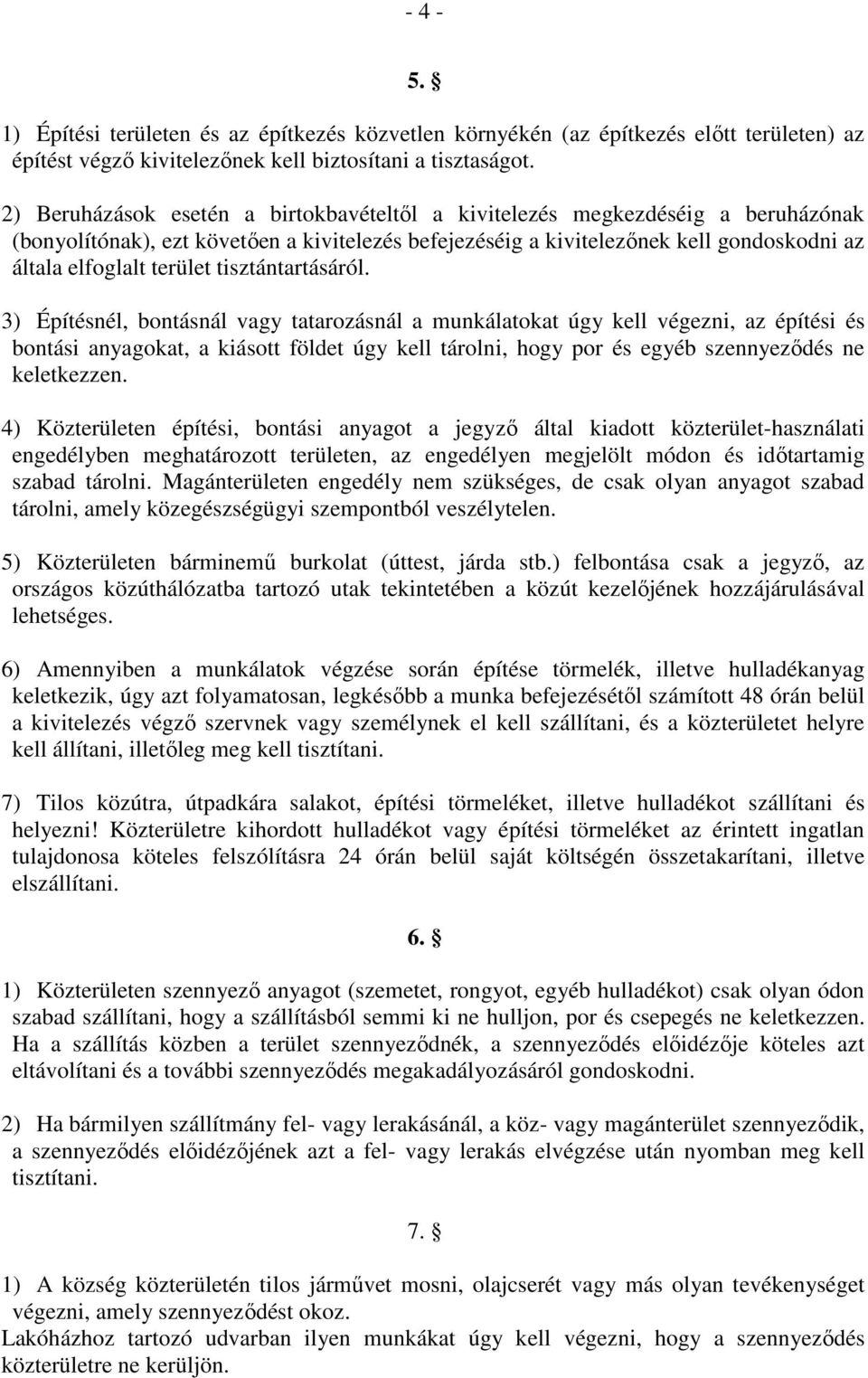 tisztántartásáról.