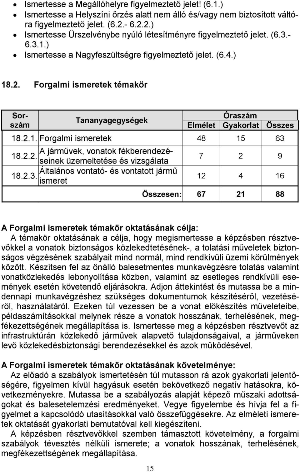2.1. Forgalmi ismeretek 48 15 63 