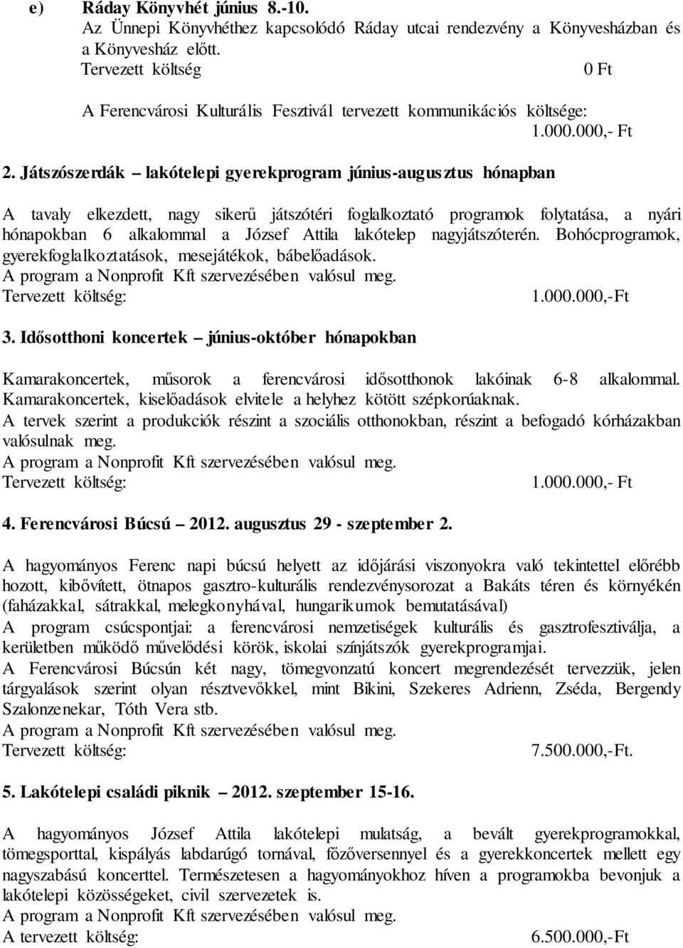 Játszószerdák lakótelepi gyerekprogram június-augusztus hónapban A tavaly elkezdett, nagy sikerű játszótéri foglalkoztató programok folytatása, a nyári hónapokban 6 alkalommal a József Attila