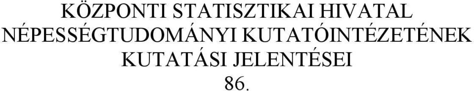 NÉPESSÉGTUDOMÁNYI