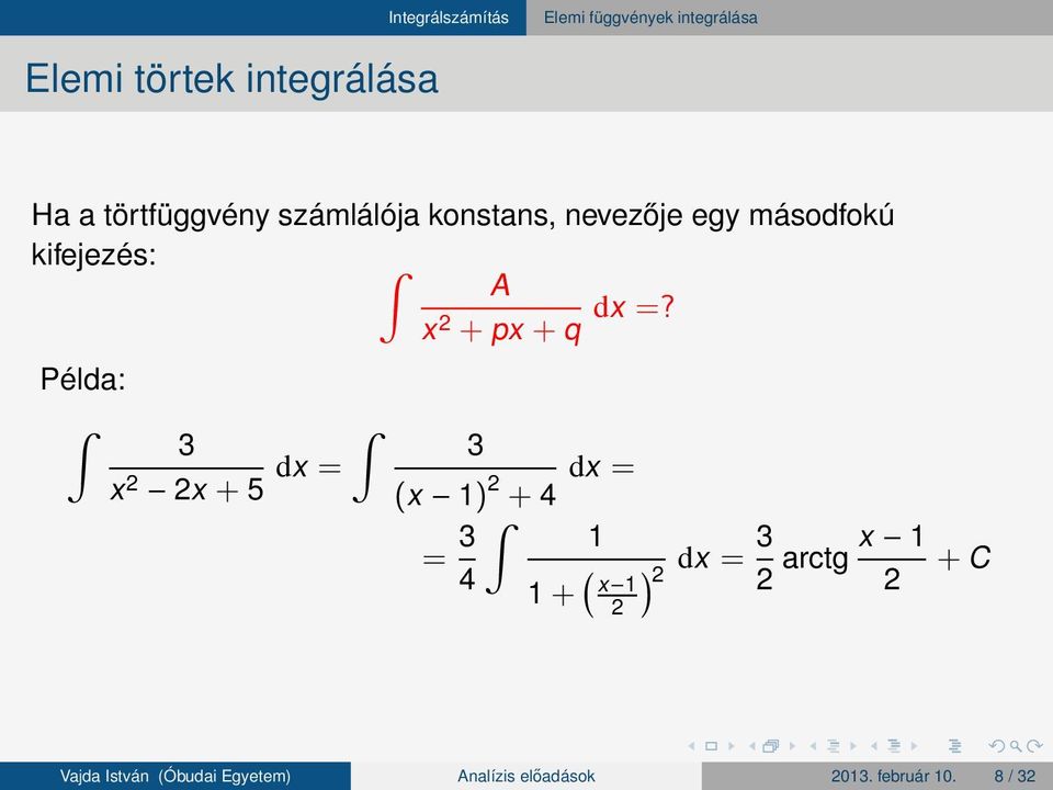 + px + q 3 x x + 5 dx = 3 (x 1) + 4 dx = = 3 1 4 1 + ( ) x 1 dx =