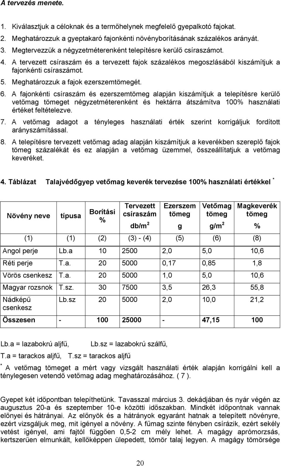 Meghatározzuk a fajok ezerszemtömegét. 6.