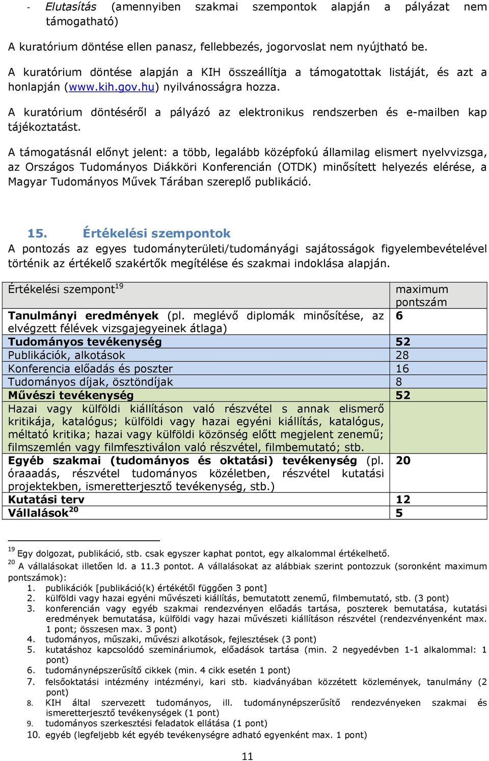 A kuratórium döntéséről a pályázó az elektronikus rendszerben és e-mailben kap tájékoztatást.