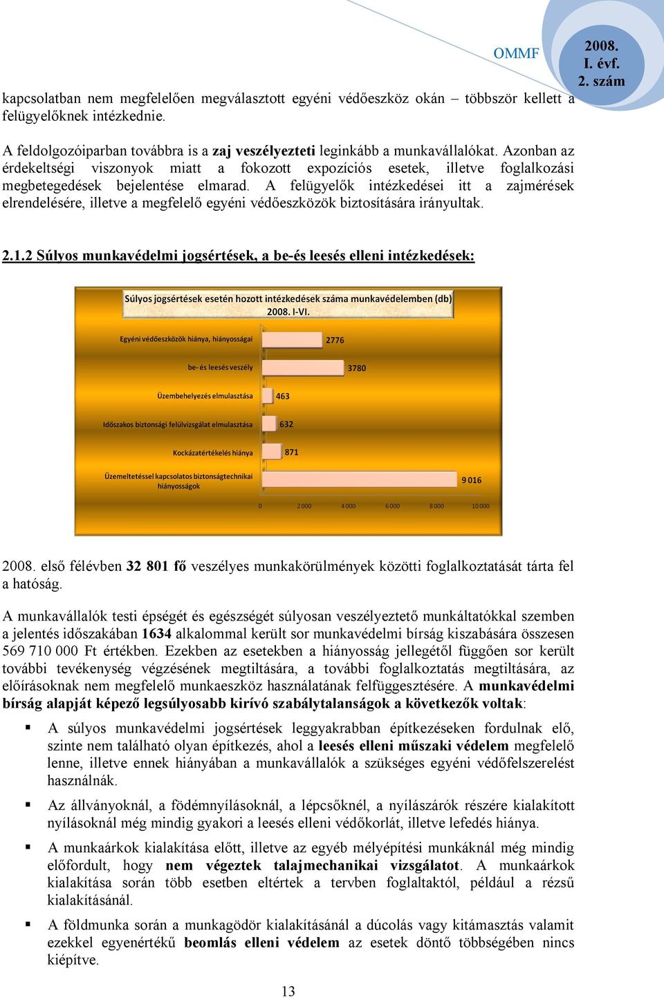 A felügyelők intézkedései itt a zajmérések elrendelésére, illetve a megfelelő egyéni védőeszközök biztosítására irányultak. 2.1.