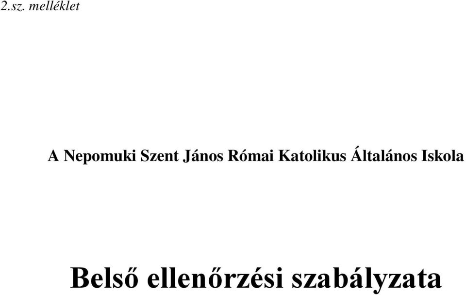 Római Katolikus Általános