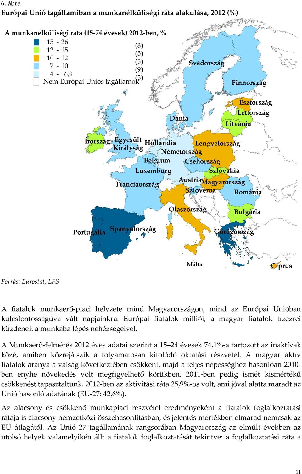 A Munkaerő-felmérés 2012 éves adatai szerint a 15 24 évesek 74,1%-a tartozott az inaktívak közé, amiben közrejátszik a folyamatosan kitolódó oktatási részvétel.