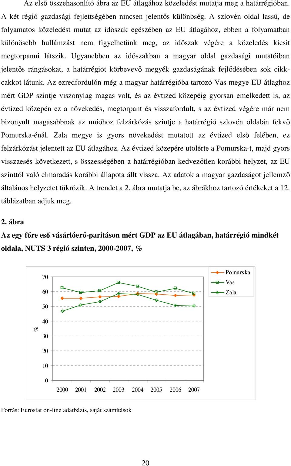 megtorpanni látszik. Ugyanebben az idıszakban a magyar oldal gazdasági mutatóiban jelentıs rángásokat, a határrégiót körbevevı megyék gazdaságának fejlıdésében sok cikkcakkot látunk.