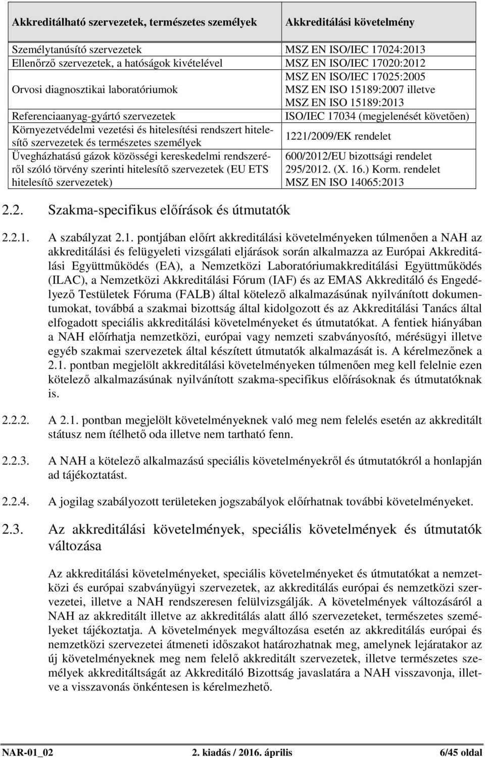 Környezetvédelmi vezetési és hitelesítési rendszert hitelesítő szervezetek és természetes személyek 1221/2009/EK rendelet Üvegházhatású gázok közösségi kereskedelmi rendszeréről szóló törvény