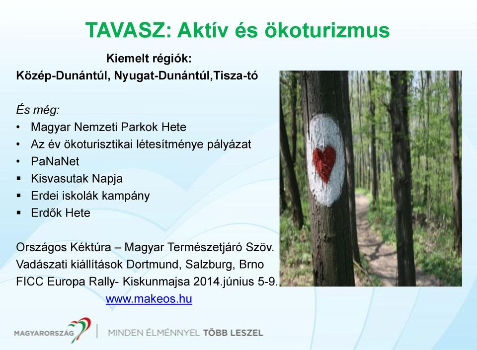 Napja Erdei iskolák kampány Erdők Hete Országos Kéktúra Magyar Természetjáró Szöv.