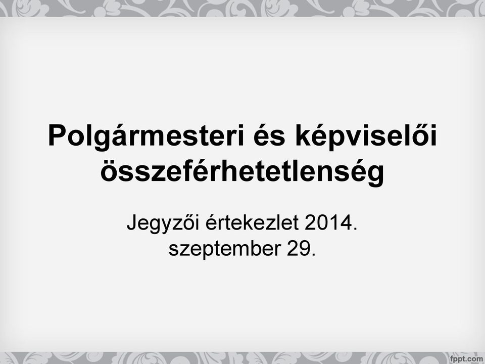 összeférhetetlenség