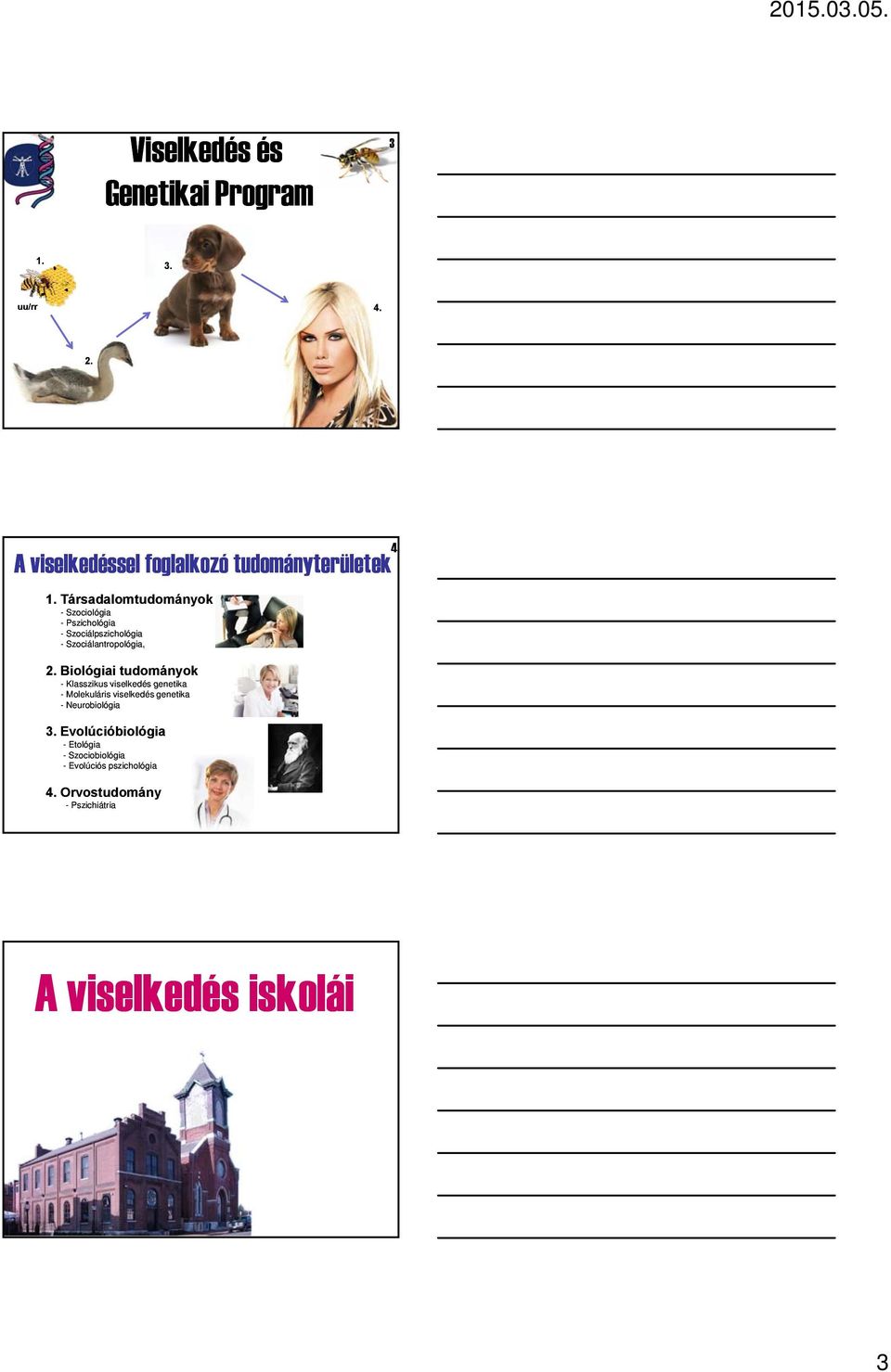 Biológiai tudományok - Klasszikus viselkedés genetika - Molekuláris viselkedés genetika - Neurobiológia 3.