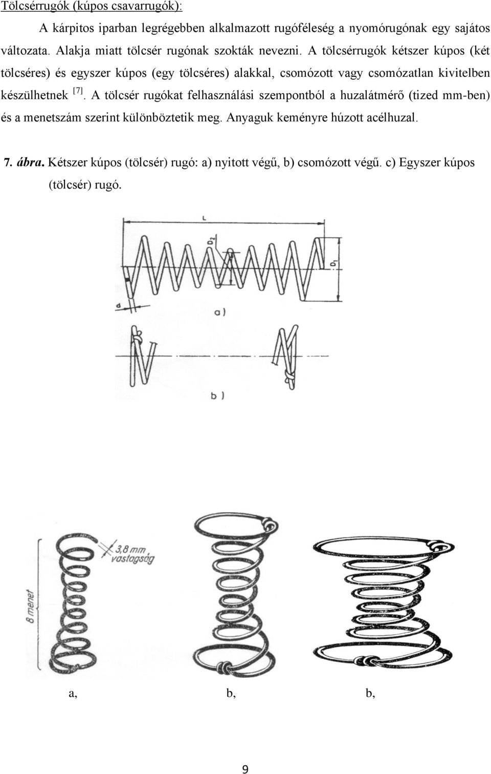 A tölcsérrugók kétszer kúpos (két tölcséres) és egyszer kúpos (egy tölcséres) alakkal, csomózott vagy csomózatlan kivitelben készülhetnek [7].
