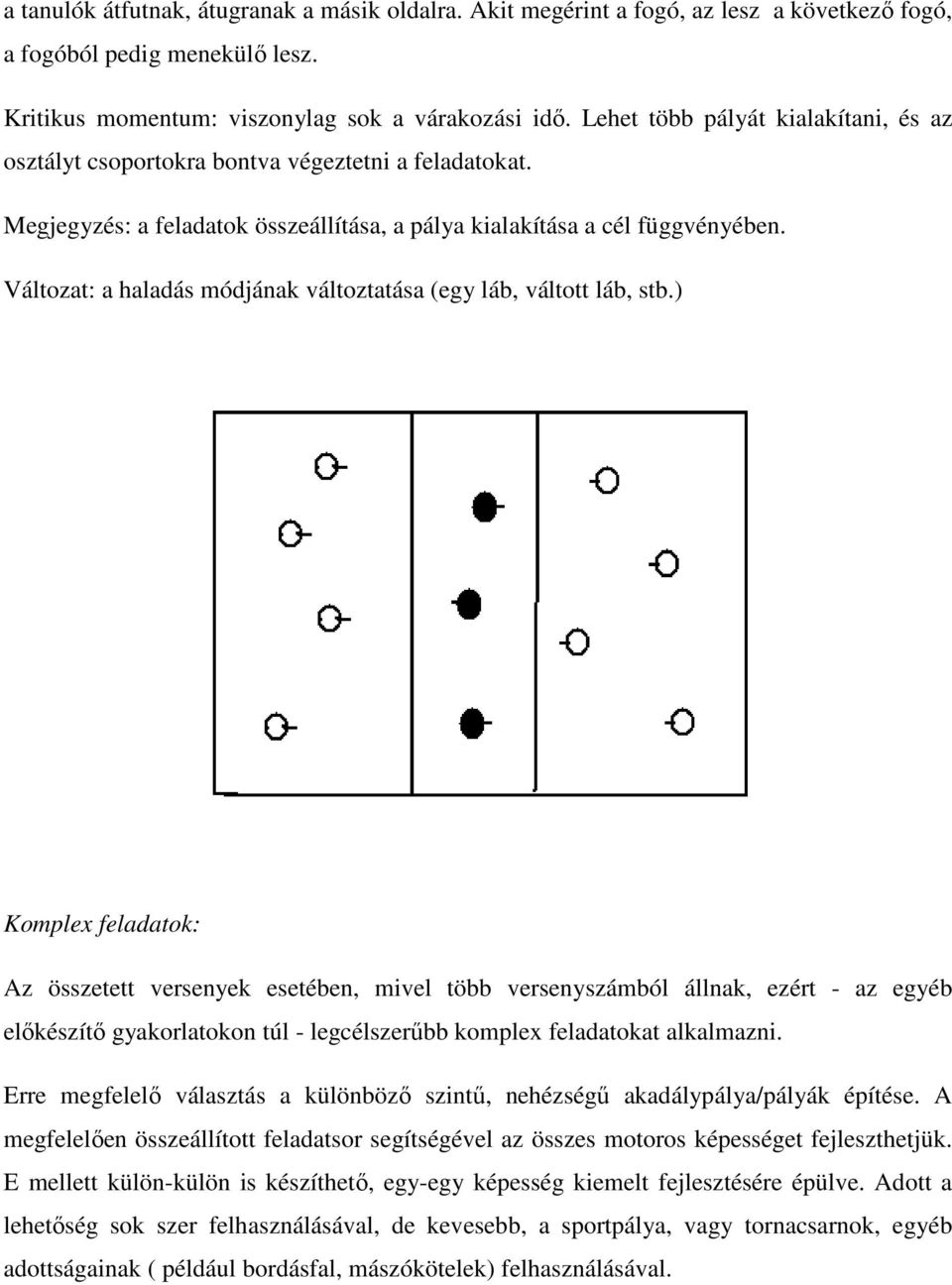 Változat: a haladás módjának változtatása (egy láb, váltott láb, stb.