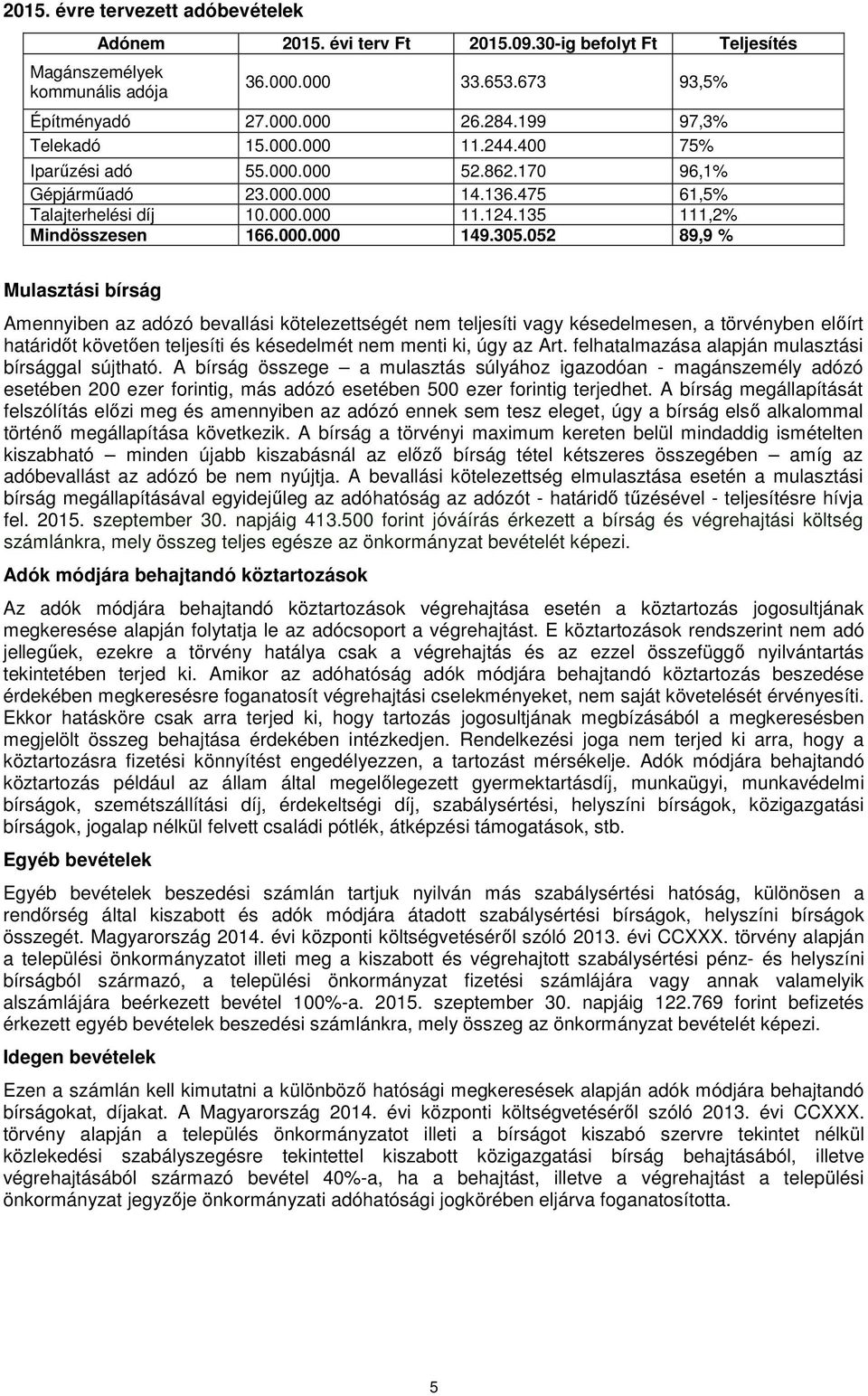 052 89,9 % Mulasztási bírság Amennyiben az adózó bevallási kötelezettségét nem teljesíti vagy késedelmesen, a törvényben előírt határidőt követően teljesíti és késedelmét nem menti ki, úgy az Art.