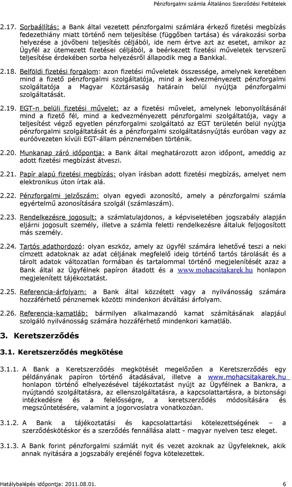 Bankkal. 2.18.