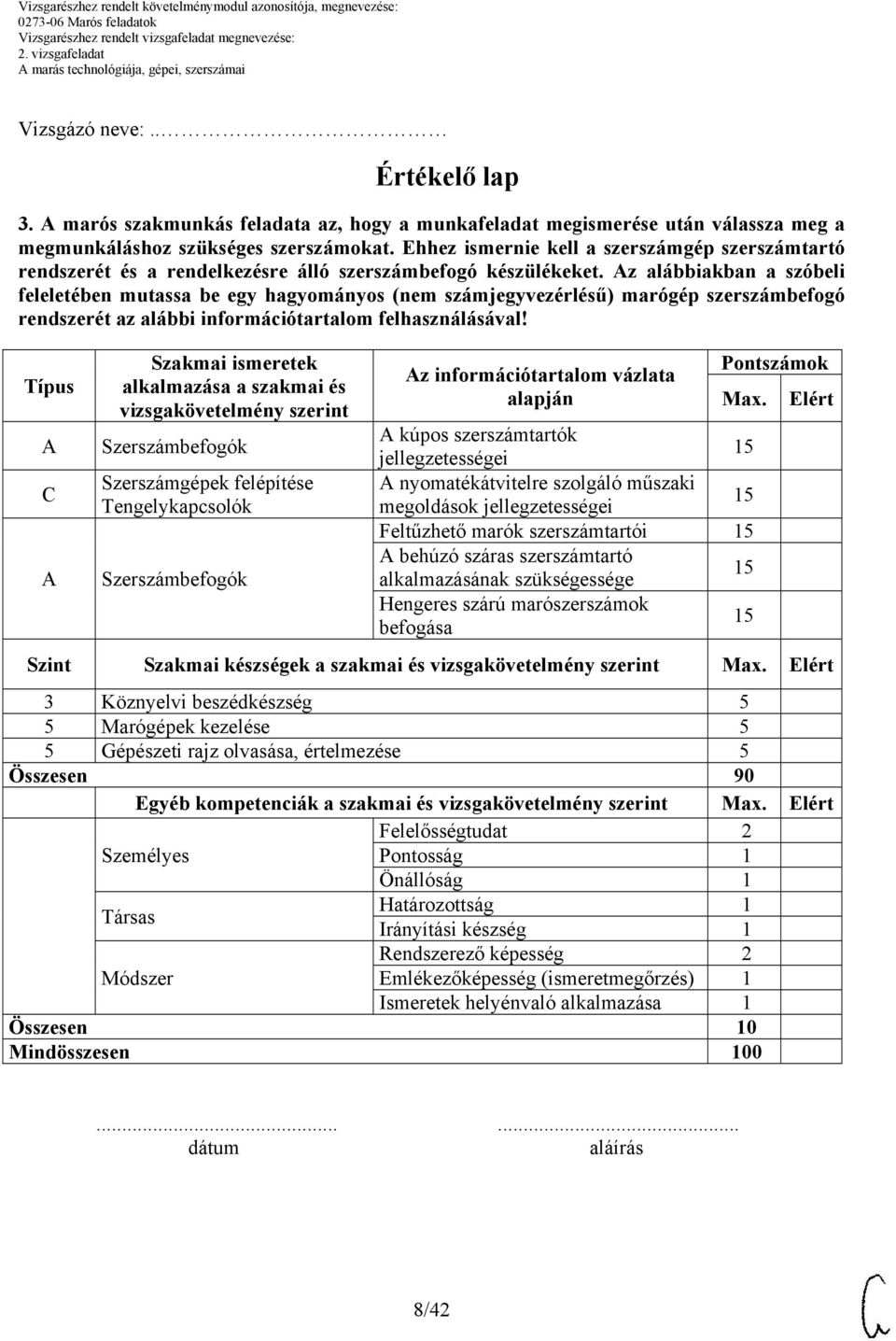 z alábbiakban a szóbeli feleletében mutassa be egy hagyományos (nem számjegyvezérlésű) marógép szerszámbefogó rendszerét az alábbi információtartalom felhasználásával!
