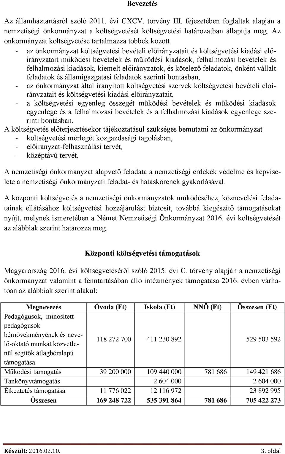 felhalmozási bevételek és felhalmozási kiadások, kiemelt előirányzatok, és kötelező feladatok, önként vállalt feladatok és államigazgatási feladatok szerinti bontásban, - az önkormányzat által