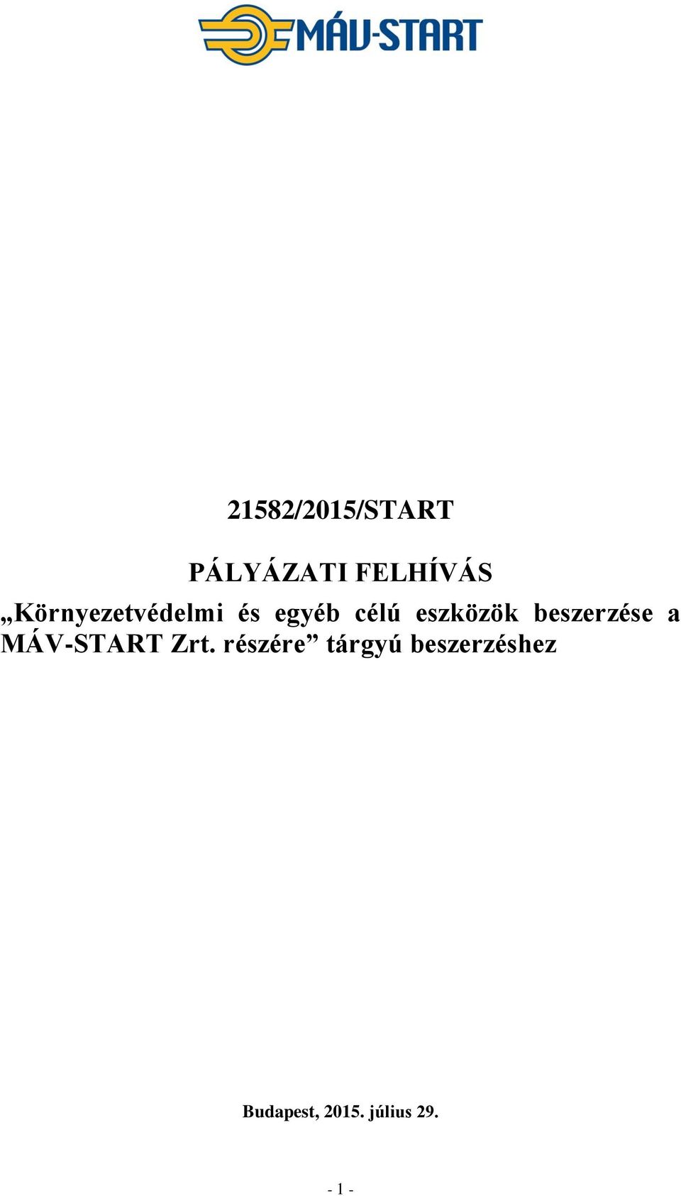 beszerzése a MÁV-START Zrt.