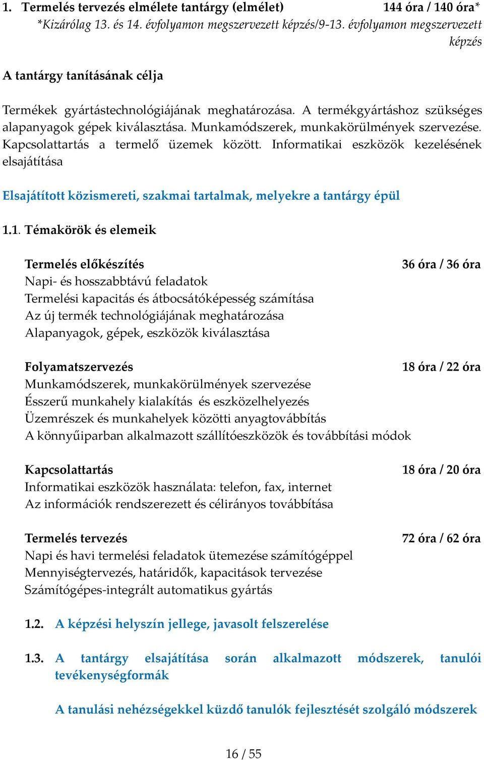 Munkamódszerek, munkakörülmények szervezése. Kapcsolattart{s a termelő üzemek között.