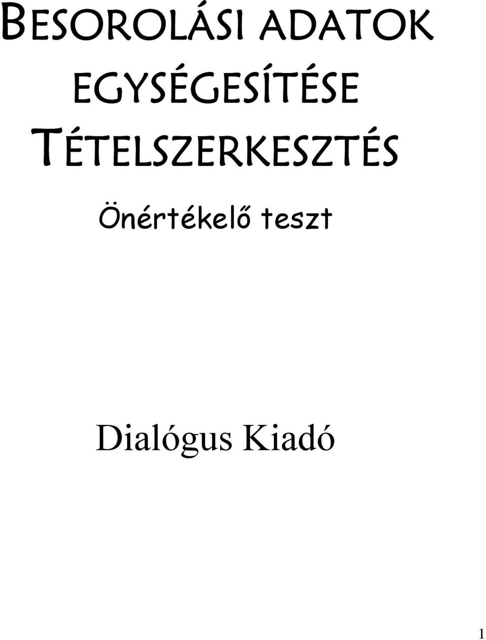 TÉTELSZERKESZTÉS