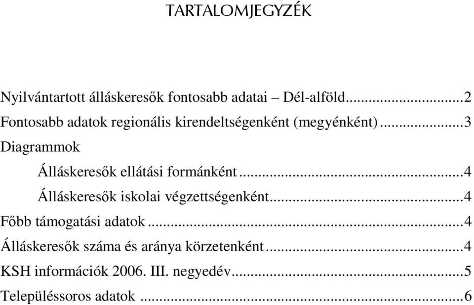 ..3 Diagrammok Álláskeresık ellátási formánként...4 Álláskeresık iskolai végzettségenként.