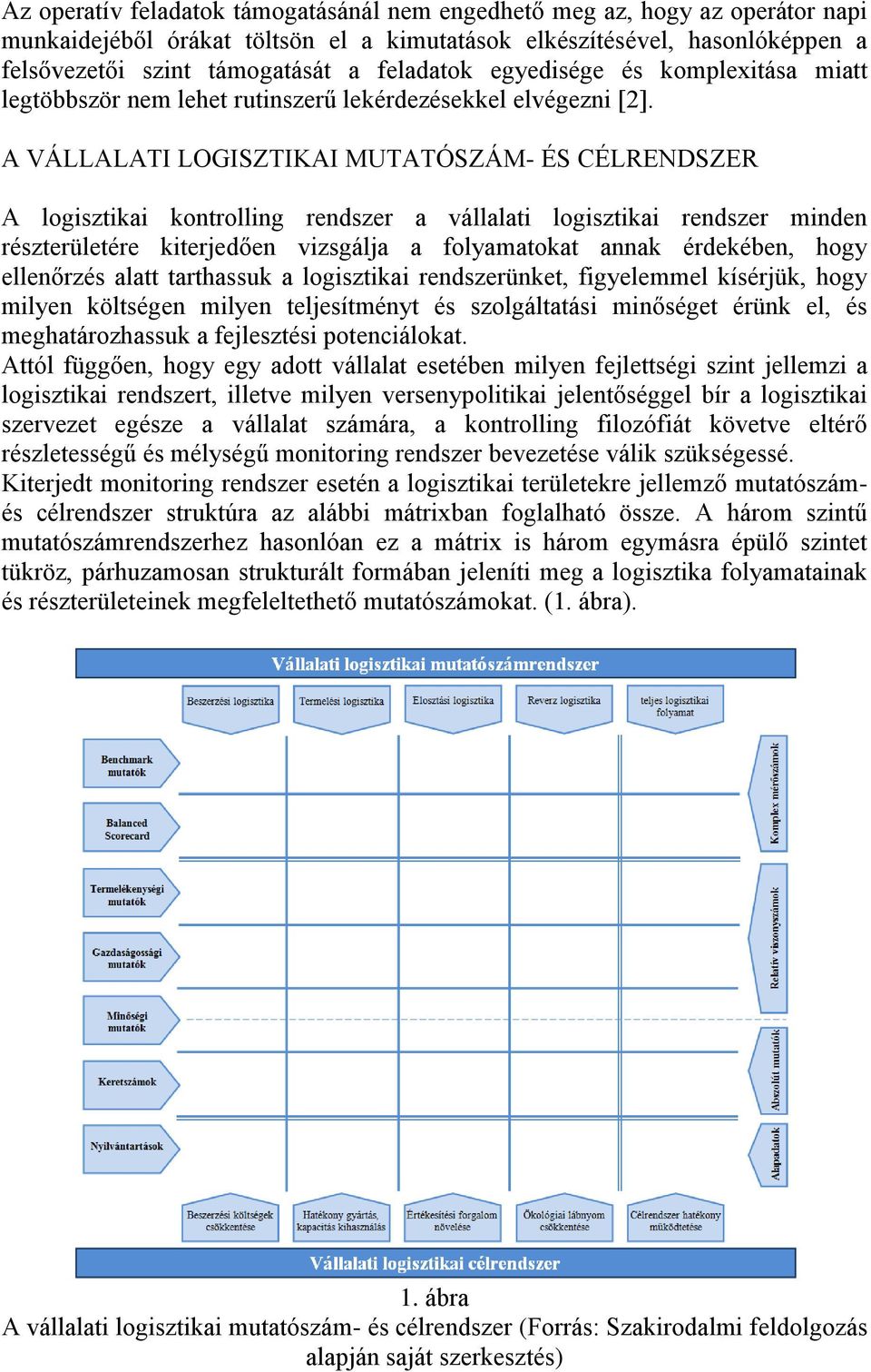 A VÁLLALATI LOGISZTIKAI MUTATÓSZÁM- ÉS CÉLRENDSZER A logisztikai kontrolling rendszer a vállalati logisztikai rendszer minden részterületére kiterjedően vizsgálja a folyamatokat annak érdekében, hogy