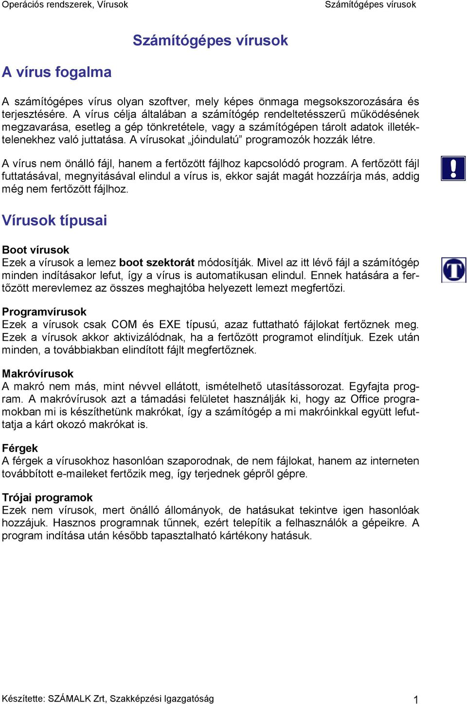 Számítógépes vírusok - PDF Free Download