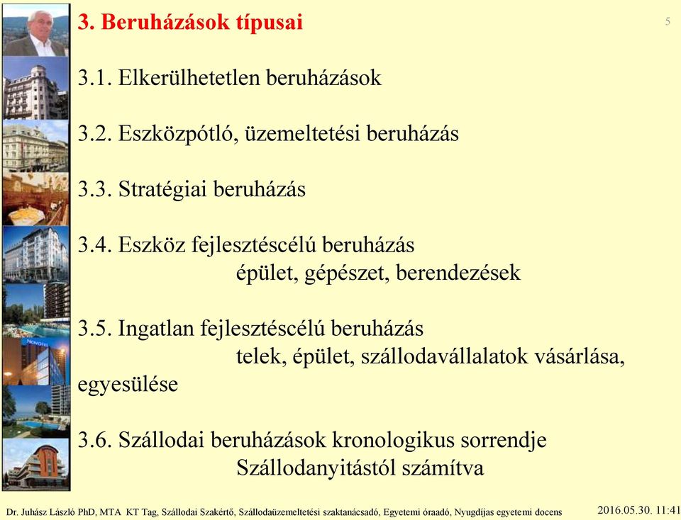 Eszköz fejlesztéscélú beruházás épület, gépészet, berendezések 3.5.