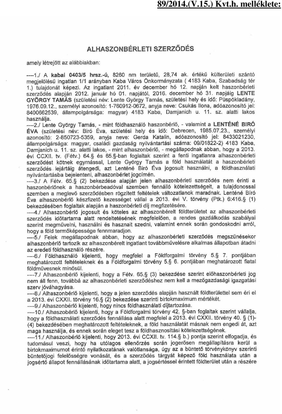) Kvt.h.