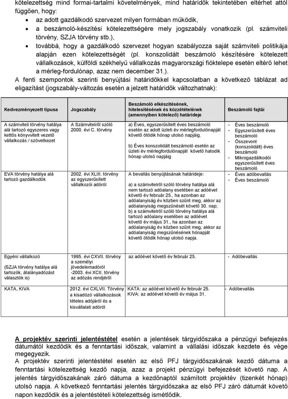 ), továbbá, hogy a gazdálkodó szervezet hogyan szabályozza saját számviteli politikája alapján ezen kötelezettségét (pl.