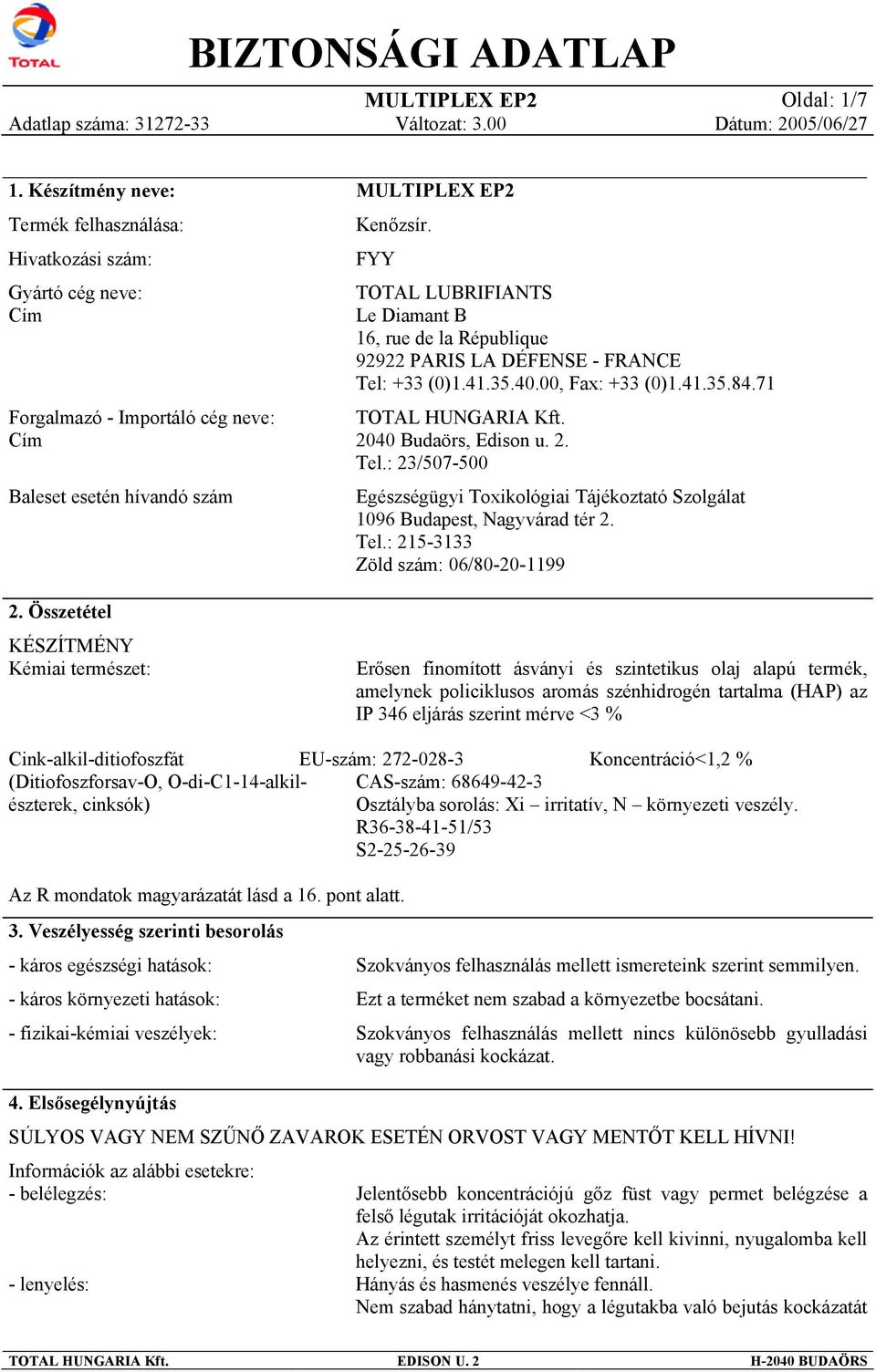 Tel.: 215-3133 Zöld szám: 06/80-20-1199 2.
