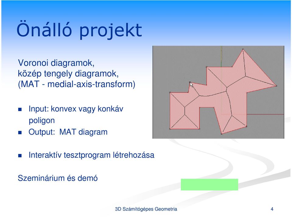 vagy konkáv poligon Output: MAT diagram