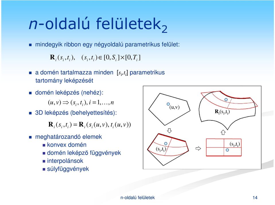 nehéz: s t K n 3 leképzés behelyettesítés: R s t R s t R s t meghatározanó elemek