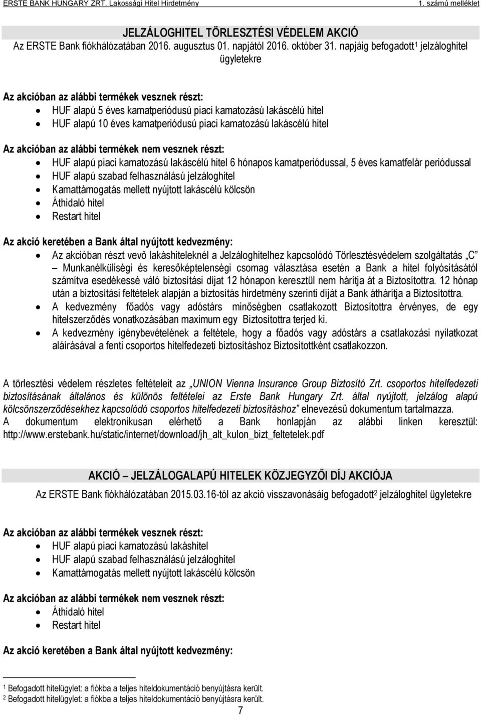 kamatozású lakáscélú hitel Az akcióban az alábbi termékek nem vesznek részt: HUF alapú piaci kamatozású lakáscélú hitel 6 hónapos kamatperiódussal, 5 éves kamatfelár periódussal HUF alapú szabad