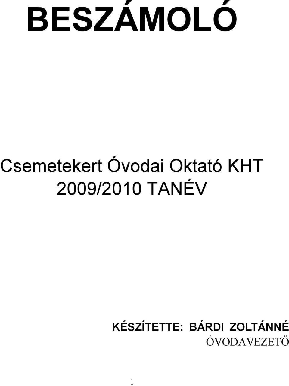 2009/2010 TANÉV