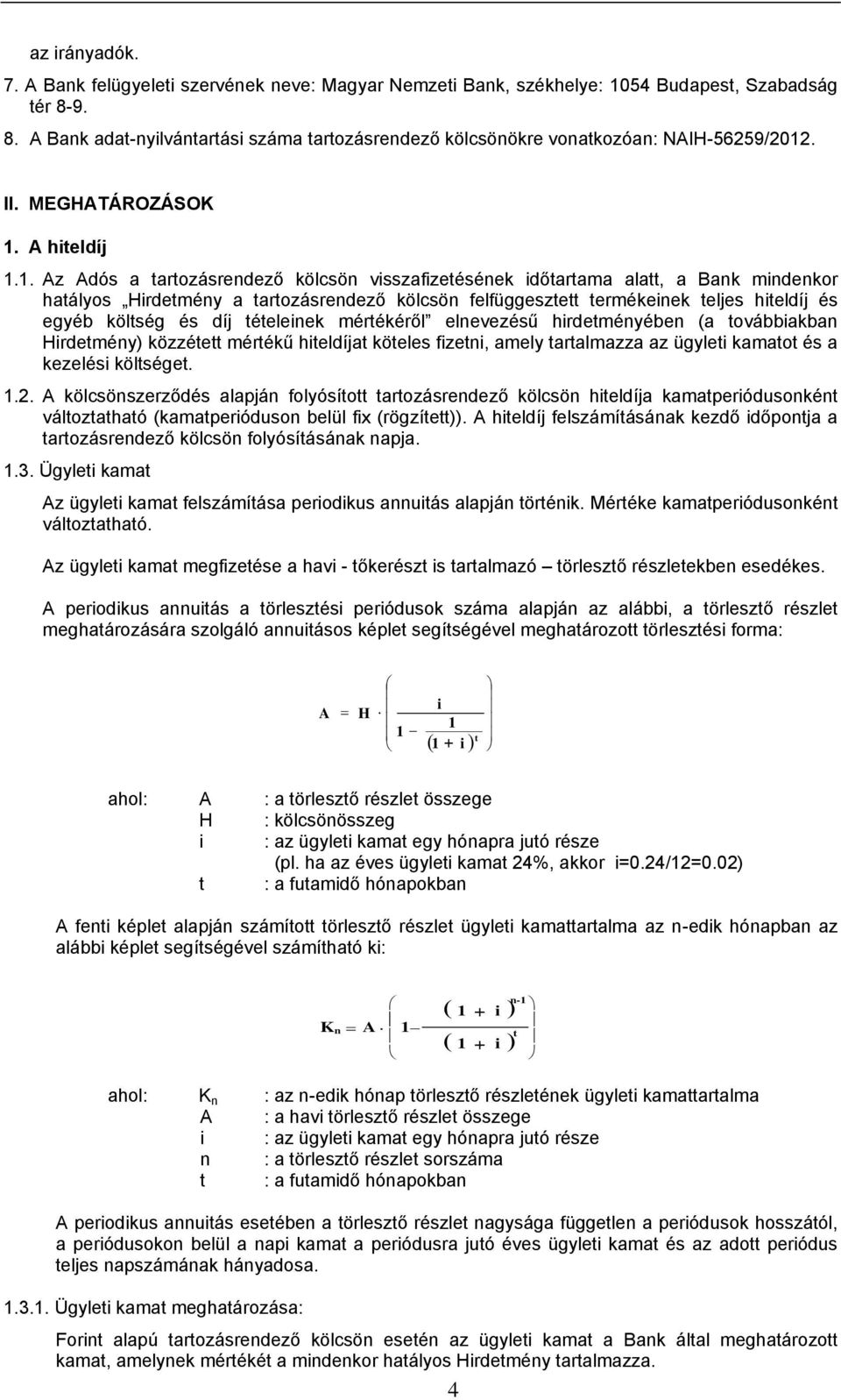 . II. MEGHATÁROZÁSOK 1.