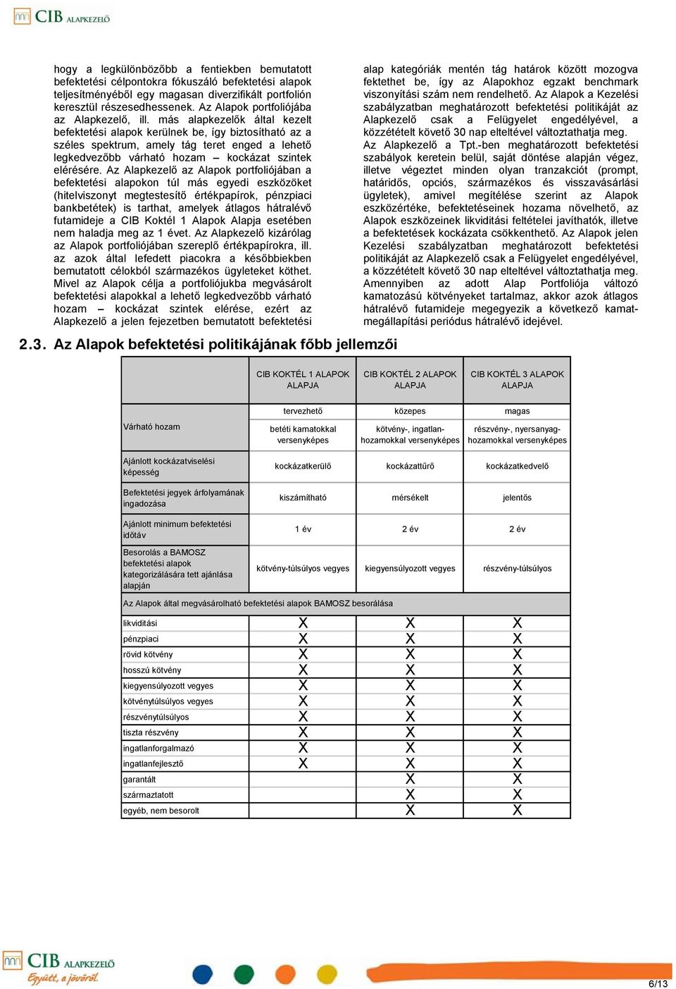 más alapkezelők által kezelt befektetési alapok kerülnek be, így biztosítható az a széles spektrum, amely tág teret enged a lehető legkedvezőbb várható hozam kockázat szintek elérésére.