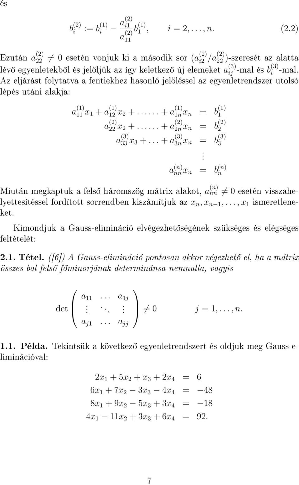 ..... + a (2) 2n x n = b (2) 2 a (3) 33 x 3 +.